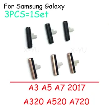 10 Takım 30 ADET Samsung Galaxy A3 A5 A7 2017 A320 A520 A720 Güç Düğmesi açık kapalı Ses Yukarı Aşağı Yan Düğme Anahtarı