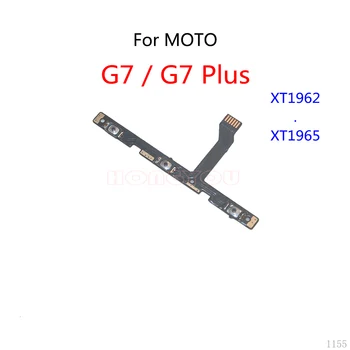 50 Adet / grup Motorola MOTO G7 XT1962 / G7 Artı XT1965 Güç Düğmesi Ses Düğmesi Sessiz Açık / Kapalı Flex Kablo