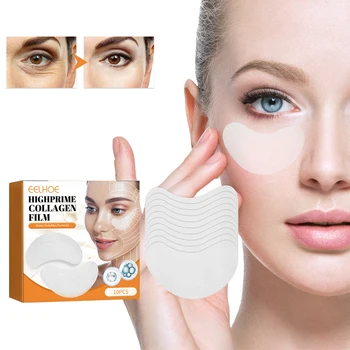 Kollajen Sıkılaştırıcı Göz Maskesi Kırışıklık Kaldırmak Koyu Halkalar Solmaya Ince Çizgiler Aydınlatma Beyazlatma Şişlik Anti-Aging Gözler Yama 10 adet