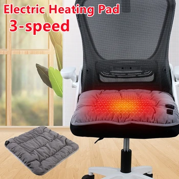 Kış elektrikli ısıtma yastığı USB sandalye sıcak tutmak Araba Ev ofis Evrensel hızlı ısıtmalı koltuk pedi Kadınlar Erkekler için 3 Hız