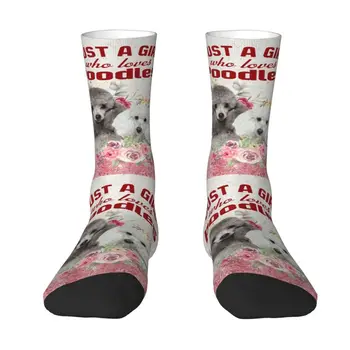 Moda Kaniş Grafik Çorap Kadın Erkek Sıcak 3D Baskılı Pudel Köpek Sevgilisi Basketbol spor çorapları