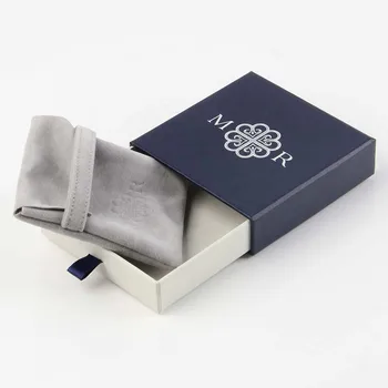 500 adet/grup özel baskılı logo ambalaj parfüm kuşe kağıt takı hediye kutusu ve kadife zarf çanta logo ile ücretsiz kargo